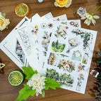 Green Vines and Floral Shadows · Scrapbook Journal