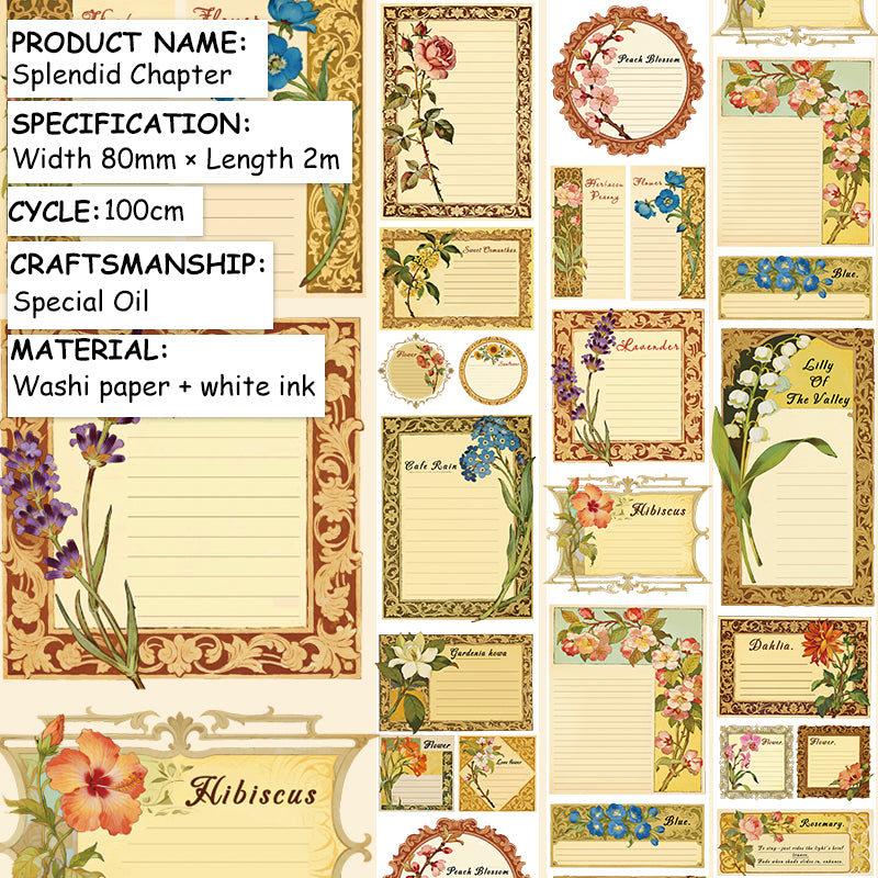 Splendid Chapter · Special Oil · Washi Tape