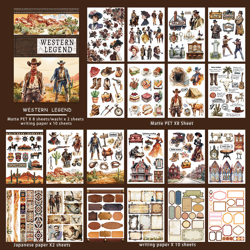 Western Legend · PET & Washi · Sticker & Paper Kit