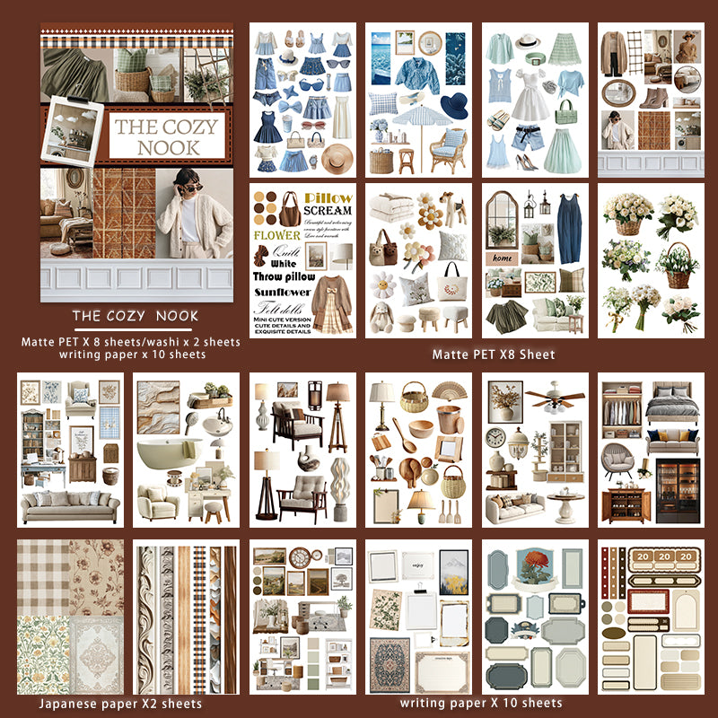 The Cozy Nook · PET & Washi · Sticker & Paper Kit