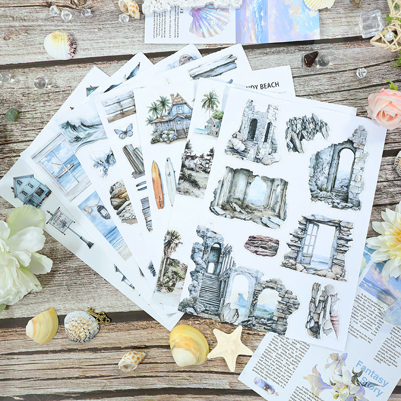 The Veiled Shoreline · PET & Washi · Sticker & Paper Kit