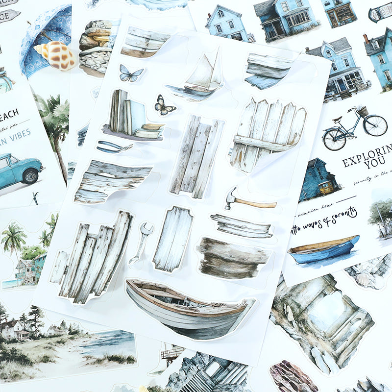 The Veiled Shoreline · PET & Washi · Sticker & Paper Kit