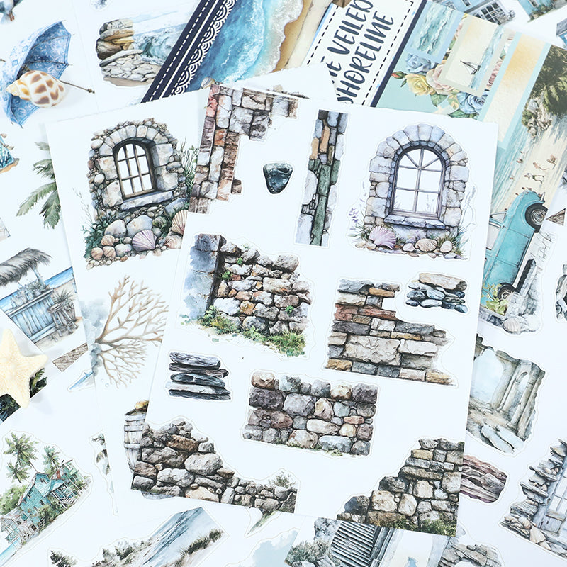 The Veiled Shoreline · PET & Washi · Sticker & Paper Kit