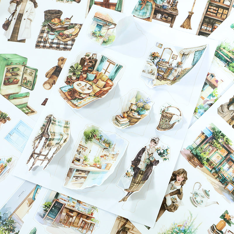 Nestled in Brown · PET & Washi · Sticker & Paper Kit