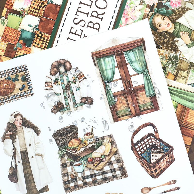 Nestled in Brown · PET & Washi · Sticker & Paper Kit