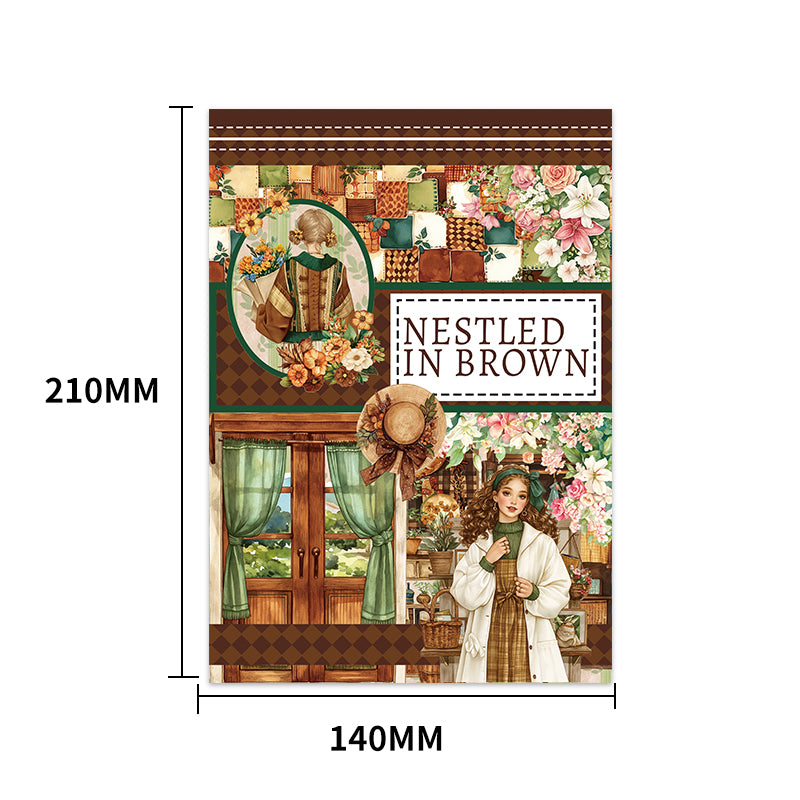 Nestled in Brown · PET & Washi · Sticker & Paper Kit