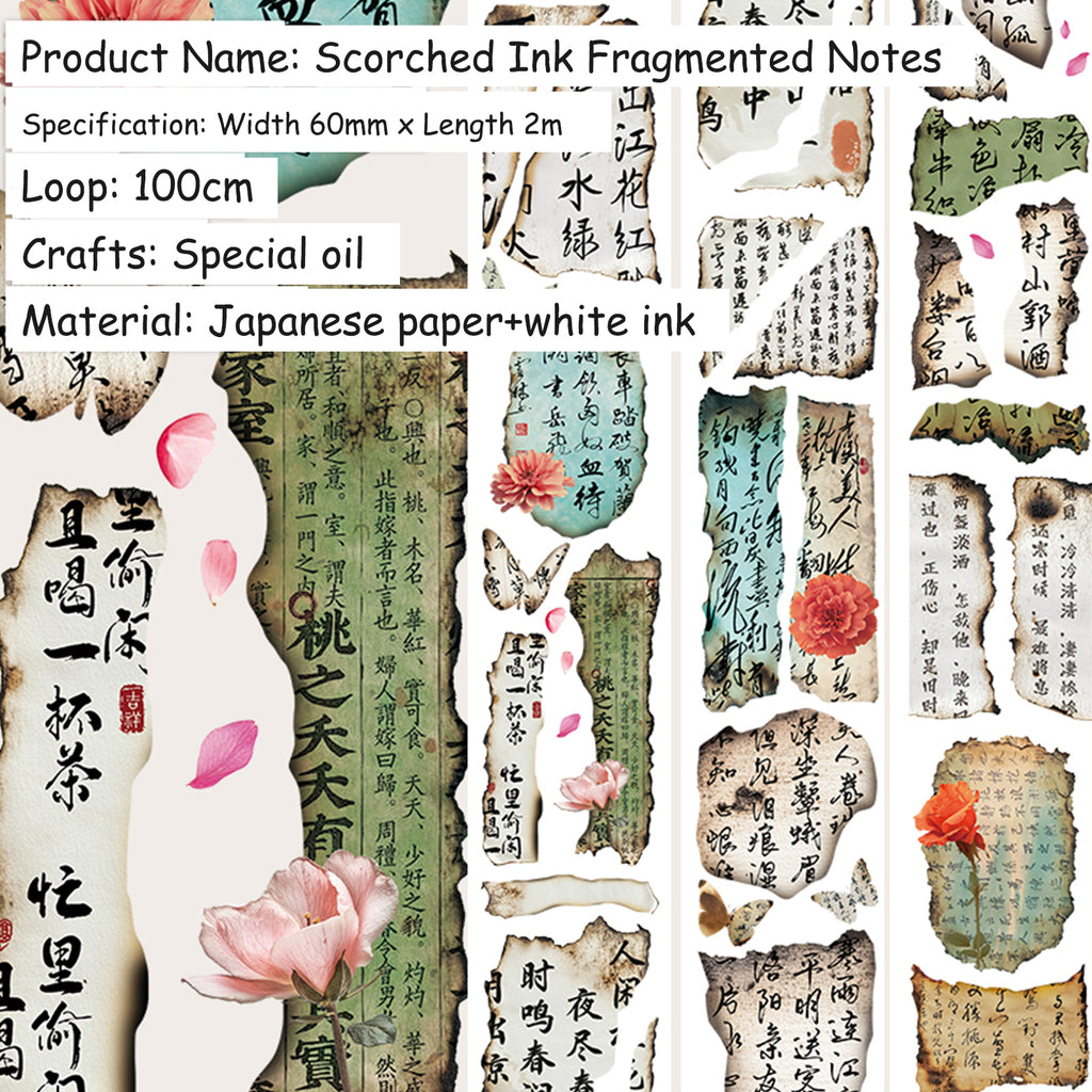Scorched Ink Fragmented Notes · Special Oil · Washi Tape