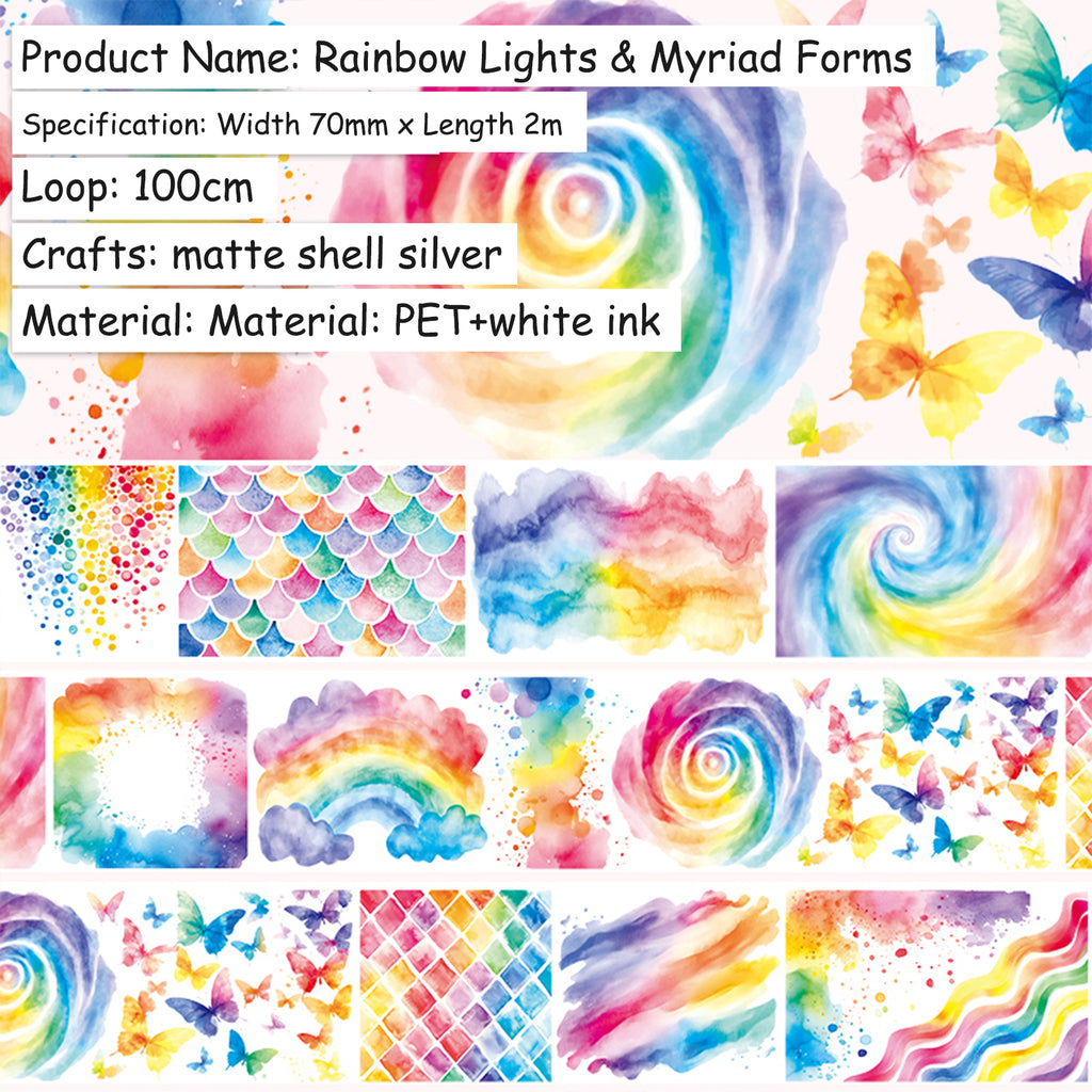 Rainbow Lights & Myriad Forms · Matte · Pearlescent Silver · PET Tape